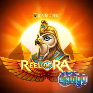 Interface do jogo de slot Reel of Ra em um smartphone